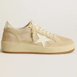Golden Goose Ball Star 2 in beige suede with white leather star and heel tab | ggoose.org