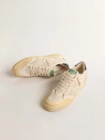Golden Goose Ball Star LTD with vanilla canvas star and leather heel tab | ggoose.org