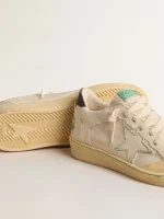 Golden Goose Ball Star LTD with vanilla canvas star and leather heel tab | ggoose.org