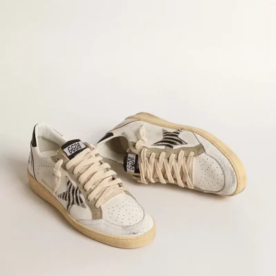 Ball Star LTD with zebra-print star and metallic leather insert | ggoose.org