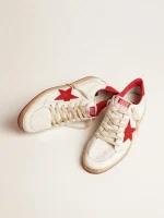 Golden Goose Men's Ball Star in white leather | ggoose.org