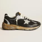 Golden Goose Men's Dad-Star in black mesh and nappa with ice-colored star | ggoose.org