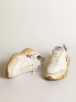 Men's Running Sole with leather star and heel tab with red print | ggoose.org
