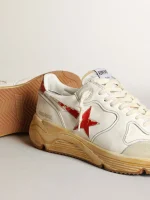 Men's Running Sole with leather star and heel tab with red print | ggoose.org