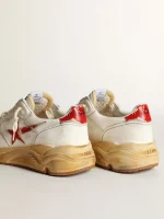 Men's Running Sole with leather star and heel tab with red print | ggoose.org
