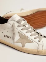Golden Goose Men's Super-Star with black heel tab and metal stud lettering | ggoose.org