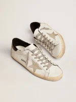 Golden Goose Men's Super-Star with black heel tab and metal stud lettering | ggoose.org