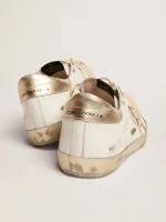 Golden Goose Men's Super-Star with gold sparkle foxing and lettering | ggoose.org