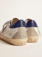 Golden Goose Men's Super-Star with suede star and blue heel tab | ggoose.org