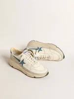 Running Sole in nappa with blue leather star and suede insert | ggoose.org