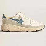 Running Sole in nappa with blue leather star and suede insert | ggoose.org