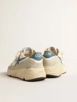 Running Sole in nappa with blue leather star and suede insert | ggoose.org