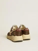 Running Sole in nylon and leather with TPU star and nubuck heel tab | ggoose.org