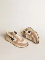 Running Sole in nylon and nubuck with dark blue suede star | ggoose.org