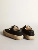 Space-Star shoes in black nylon with black leather star and heel tab | ggoose.org