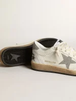 White Ball Star with a Swarovski crystal star and heel tab | ggoose.org