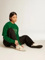 Golden Goose Women’s Ball Star LTD in nappa and suede with glitter star and black heel tab | ggoose.org