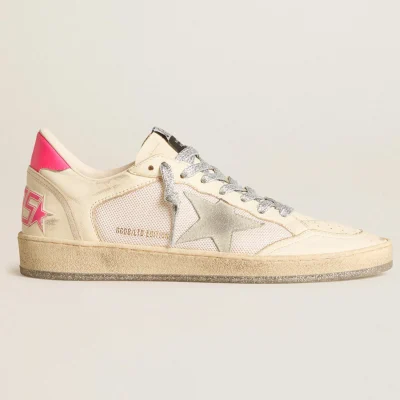 Golden Goose Women's Ball Star LTD in nappa leather and mesh with suede star and leather heel tab | ggoose.org