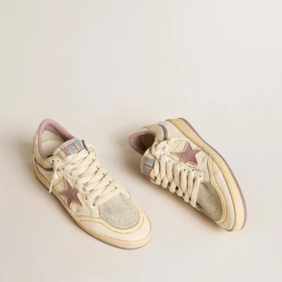 Golden Goose Women's Ball Star in nappa leather with mauve TPU star and leather heel tab | ggoose.org