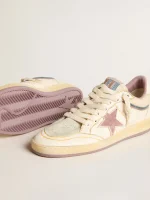 Golden Goose Women's Ball Star in nappa leather with mauve TPU star and leather heel tab | ggoose.org