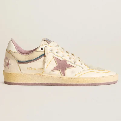 Golden Goose Women's Ball Star in nappa leather with mauve TPU star and leather heel tab | ggoose.org