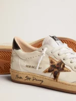 Golden Goose Women's Ball Star with leopard print pony skin star and black heel tab | ggoose.org