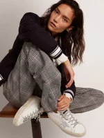 Golden Goose Women's Hi Star with star and metallic silver heel | ggoose.org