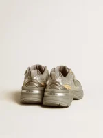 Women’s Lightstar in metallic leather and silver mesh with gray star | ggoose.org