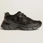 Women’s Lightstar with black leather and mesh upper and black star | ggoose.org
