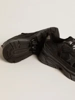 Women’s Lightstar with black leather and mesh upper and black star | ggoose.org