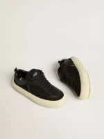 Women's Space-Star Cube in black suede with perforated star | ggoose.org