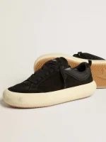 Women's Space-Star Cube in black suede with perforated star | ggoose.org