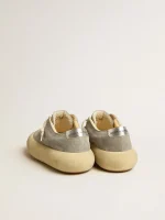 Women's Space-Star shoes in ice-gray suede with perforated star | ggoose.org