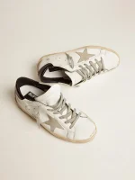 Golden Goose Women's Super-Star with black heel tab and metal stud lettering | ggoose.org