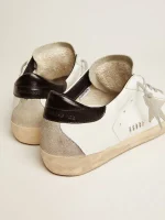 Golden Goose Women's Super-Star with black heel tab and metal stud lettering | ggoose.org