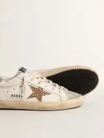 Golden Goose Super-Star White Ice Gray Gold Glitter (Women's) | ggoose.org
